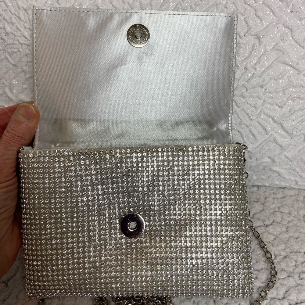 3AM Forever Rhinestone Covered Mesh Crossbody/clutch - Picture 12 of 12